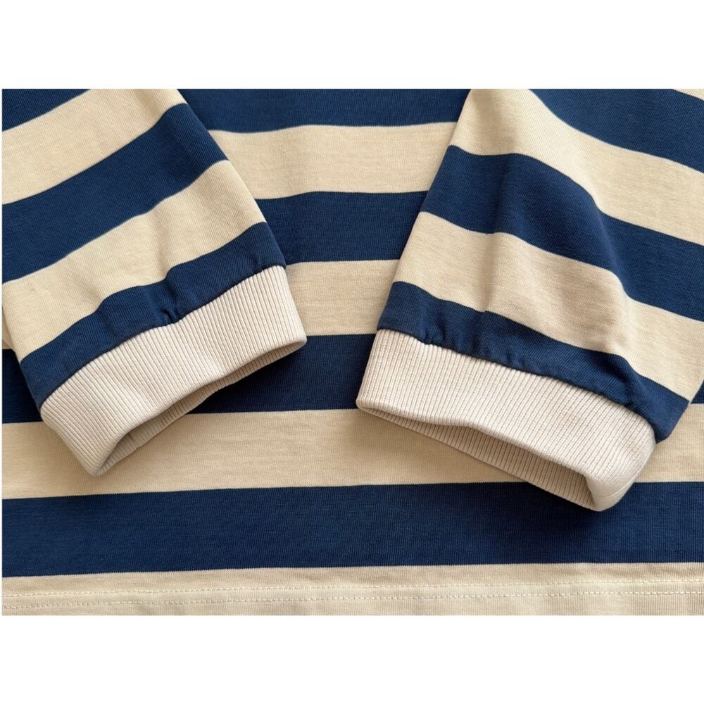 Kent & Curwen Rugby Polo Shirt Men’s XXL Blue Stripe 100% Cotton David Beckham - Picture 10 of 12